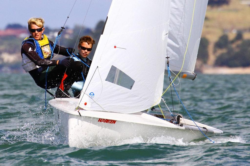 Sam Barnett and Zak Merton - 2013 420 Nationals, Takapuna © Richard Gladwell www.photosport.co.nz